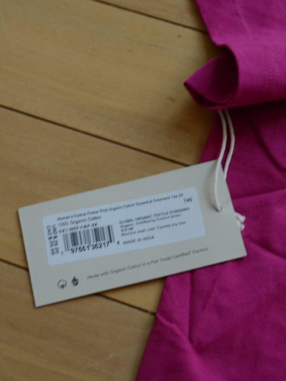 Pact Women's Cactus Pink Organic Cotton Essential Crewneck Tee Size XXL NWT - Picture 6 of 6